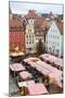 Overview of the Christmas Market in Neupfarrplatz, Regensburg, Bavaria, Germany, Europe-Miles Ertman-Mounted Photographic Print