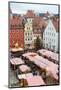 Overview of the Christmas Market in Neupfarrplatz, Regensburg, Bavaria, Germany, Europe-Miles Ertman-Mounted Photographic Print