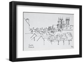 Overview of the city, Nantes, France-Richard Lawrence-Framed Photographic Print
