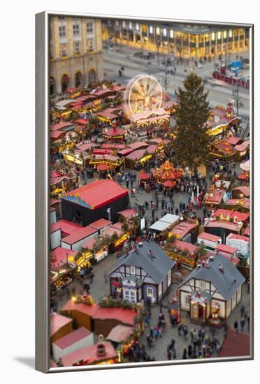 Overview of the Dresden Strietzelmarkt Christmas Market, Dresden, Saxony, Germany, Europe-Miles Ertman-Framed Photographic Print