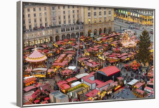 Overview of the Dresden Strietzelmarkt Christmas Market, Dresden, Saxony, Germany, Europe-Miles Ertman-Framed Photographic Print