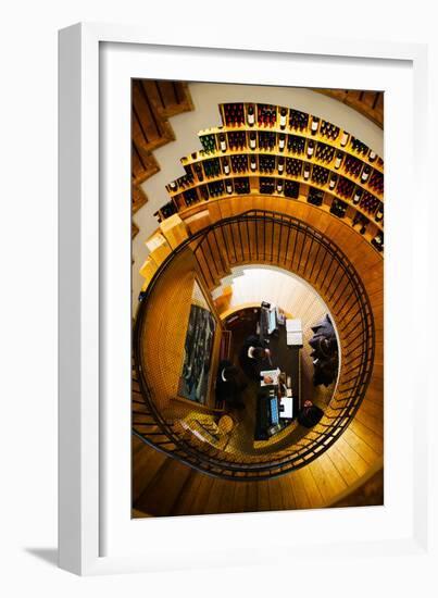 Overview of the L'Intendant Wine Shop Staircase, Bordeaux, Gironde, Aquitaine, France-null-Framed Photographic Print
