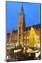 Overview of the Marienplatz Christmas Market and the New Town Hall, Munich, Bavaria, Germany-Miles Ertman-Mounted Photographic Print