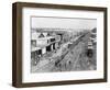 Overview of Town and Railroad Tracks-null-Framed Photographic Print