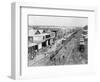 Overview of Town and Railroad Tracks-null-Framed Photographic Print