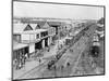 Overview of Town and Railroad Tracks-null-Mounted Photographic Print