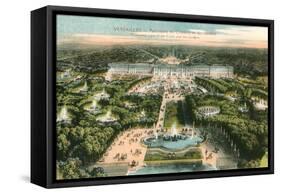 Overview of Versailles, France-null-Framed Stretched Canvas