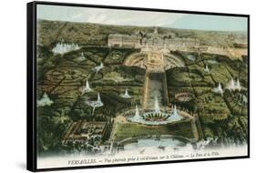 Overview of Versailles, France-null-Framed Stretched Canvas