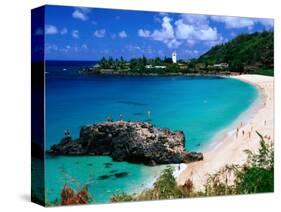 Overview of Waimea Bay on the North Shore, Waimea, U.S.A.-Ann Cecil-Stretched Canvas