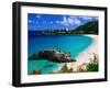 Overview of Waimea Bay on the North Shore, Waimea, U.S.A.-Ann Cecil-Framed Premium Photographic Print