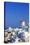 Overview on Oia on the Island of Santorini in Greece-Netfalls-Stretched Canvas