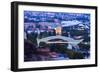 Overview over Tbilisi at dawn, Georgia, Caucasus, Asia-G&M Therin-Weise-Framed Photographic Print