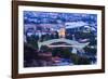 Overview over Tbilisi at dawn, Georgia, Caucasus, Asia-G&M Therin-Weise-Framed Photographic Print