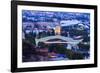 Overview over Tbilisi at dawn, Georgia, Caucasus, Asia-G&M Therin-Weise-Framed Photographic Print