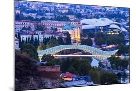 Overview over Tbilisi at dawn, Georgia, Caucasus, Asia-G&M Therin-Weise-Mounted Photographic Print