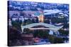 Overview over Tbilisi at dawn, Georgia, Caucasus, Asia-G&M Therin-Weise-Stretched Canvas