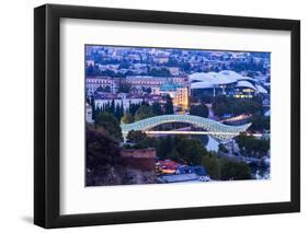 Overview over Tbilisi at dawn, Georgia, Caucasus, Asia-G&M Therin-Weise-Framed Photographic Print