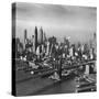 Overview Picture Looking at the Brooklyn Bridge to Manhattan-Dmitri Kessel-Stretched Canvas