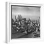 Overview Picture Looking at the Brooklyn Bridge to Manhattan-Dmitri Kessel-Framed Photographic Print