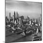 Overview Picture Looking at the Brooklyn Bridge to Manhattan-Dmitri Kessel-Mounted Photographic Print