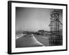 Overview Seaside Amusement Park, Waders in Ocean, Rollercoasters and Activity Centers on Boardwalk-Henry G^ Peabody-Framed Photographic Print