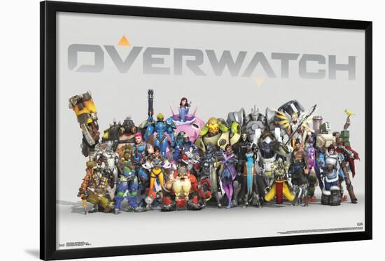 OVERWATCH - ANNIVERSARY LINE UP-null-Lamina Framed Poster