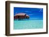 Overwater Bungalow in Blue Lagoon around Tropical Island-Martin Valigursky-Framed Photographic Print