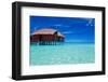 Overwater Bungalow in Blue Lagoon around Tropical Island-Martin Valigursky-Framed Photographic Print