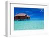 Overwater Bungalow in Blue Lagoon around Tropical Island-Martin Valigursky-Framed Photographic Print