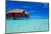 Overwater Bungalow in Blue Lagoon around Tropical Island-Martin Valigursky-Mounted Photographic Print