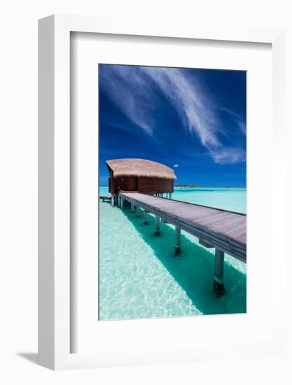 Overwater Bungalow in Blue Lagoon around Tropical Island-Martin Valigursky-Framed Photographic Print