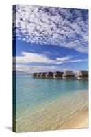 Overwater Bungalows of Sofitel Hotel, Moorea, Society Islands, French Polynesia (Pr)-Ian Trower-Stretched Canvas