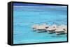 Overwater Bungalows of Sofitel Hotel, Moorea, Society Islands, French Polynesia (Pr)-Ian Trower-Framed Stretched Canvas