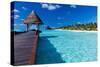 Overwater Spa in Blue Lagoon around Tropical Island-Martin Valigursky-Stretched Canvas