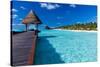 Overwater Spa in Blue Lagoon around Tropical Island-Martin Valigursky-Stretched Canvas