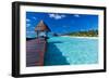 Overwater Spa in Blue Lagoon around Tropical Island-Martin Valigursky-Framed Photographic Print