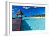 Overwater Spa in Blue Lagoon around Tropical Island-Martin Valigursky-Framed Photographic Print