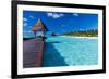 Overwater Spa in Blue Lagoon around Tropical Island-Martin Valigursky-Framed Photographic Print