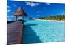 Overwater Spa in Blue Lagoon around Tropical Island-Martin Valigursky-Mounted Photographic Print