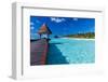 Overwater Spa in Blue Lagoon around Tropical Island-Martin Valigursky-Framed Photographic Print