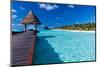 Overwater Spa in Blue Lagoon around Tropical Island-Martin Valigursky-Mounted Photographic Print