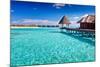 Overwater Spa in Blue Lagoon around Tropical Island-Martin Valigursky-Mounted Photographic Print