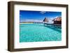 Overwater Spa in Blue Lagoon around Tropical Island-Martin Valigursky-Framed Photographic Print