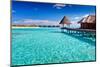 Overwater Spa in Blue Lagoon around Tropical Island-Martin Valigursky-Mounted Photographic Print