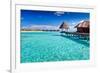 Overwater Spa in Blue Lagoon around Tropical Island-Martin Valigursky-Framed Photographic Print