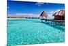 Overwater Spa in Blue Lagoon around Tropical Island-Martin Valigursky-Mounted Photographic Print