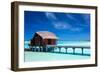 Overwater Villas in Blue Lagoon of a Tropical Island-Martin Valigursky-Framed Photographic Print