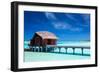 Overwater Villas in Blue Lagoon of a Tropical Island-Martin Valigursky-Framed Photographic Print