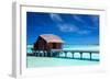 Overwater Villas in Blue Lagoon of a Tropical Island-Martin Valigursky-Framed Photographic Print