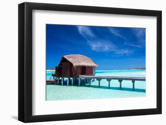 Overwater Villas in Blue Lagoon of a Tropical Island-Martin Valigursky-Framed Photographic Print